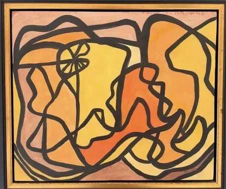 Untitled — Amelia Peláez, Témpera sobre cartón