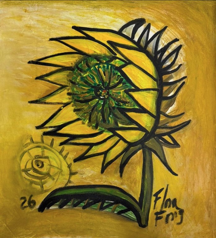 A tono con el sol — Flora Fong, Acrílico sobre lienzo