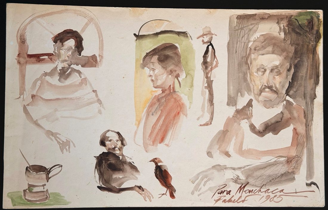 Untitled — Roberto Fabelo, Acuarela sobre cartulina