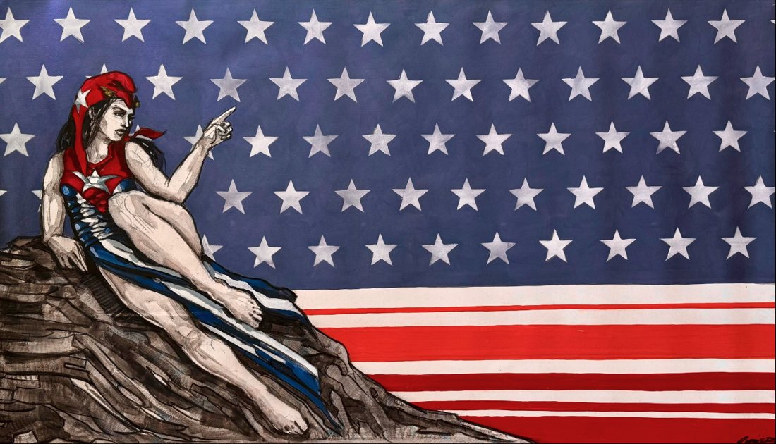 La historia es de quien la cuenta — Duvier del Dago, Mixta sobre lienzo