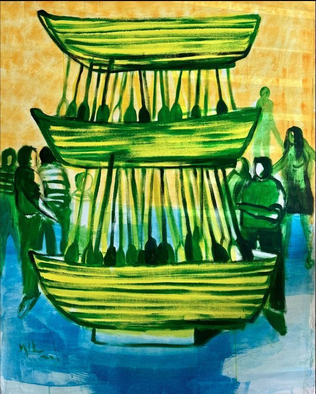 Untitled — Kcho, Acrílico sobre tela