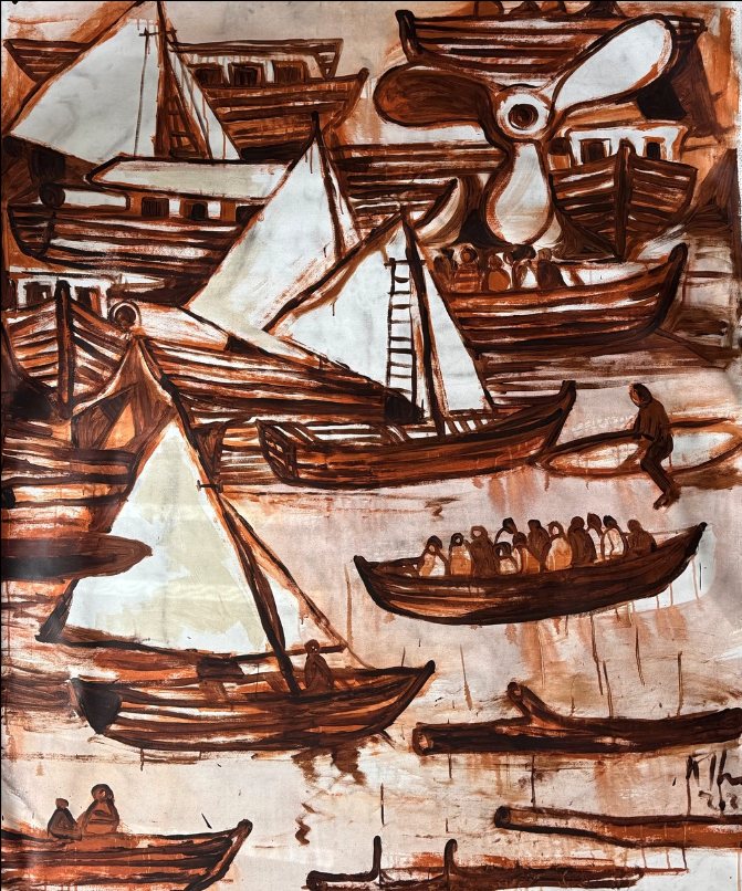 Untitled — Kcho, Óleo sobre lienzo