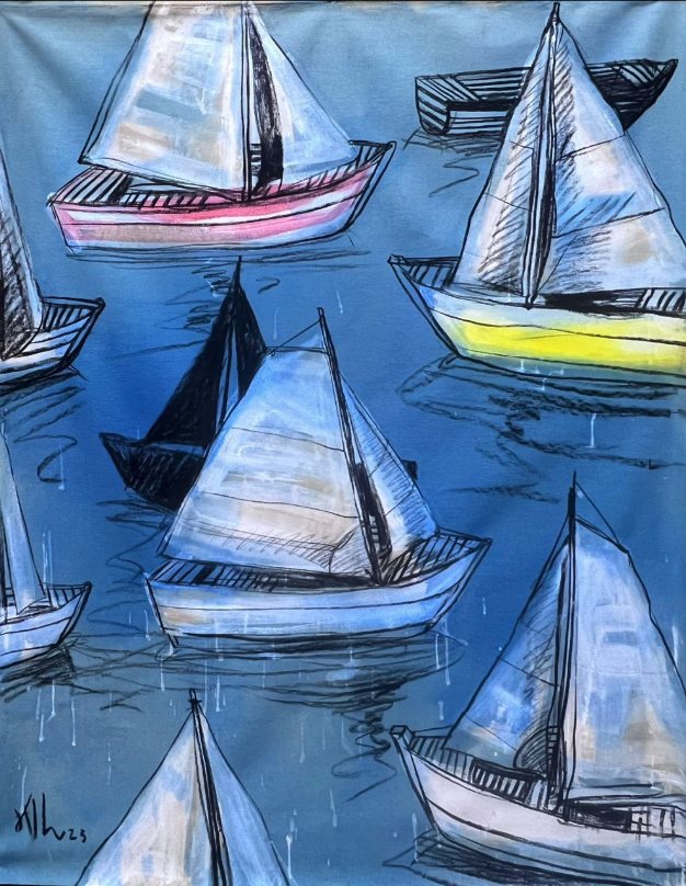 Untitled — Kcho, Mixta sobre tela