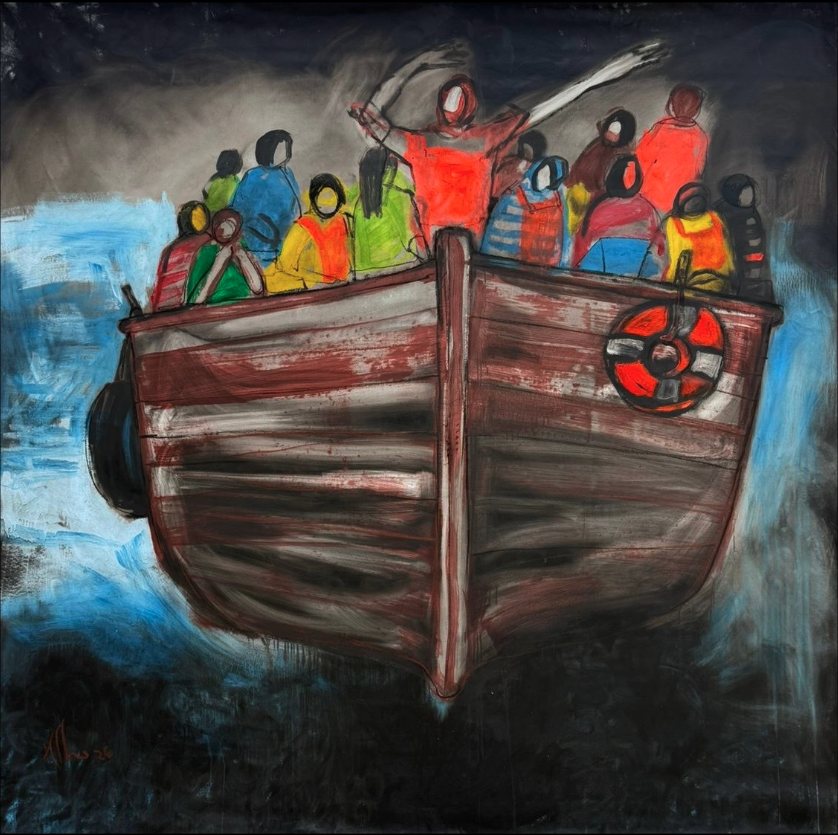 Untitled — Kcho, Mixta sobre tela