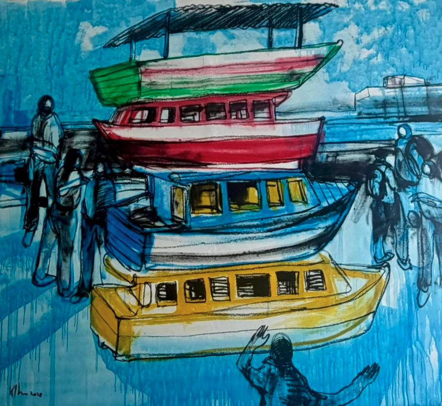 Untitled — Kcho, Mixta sobre lienzo