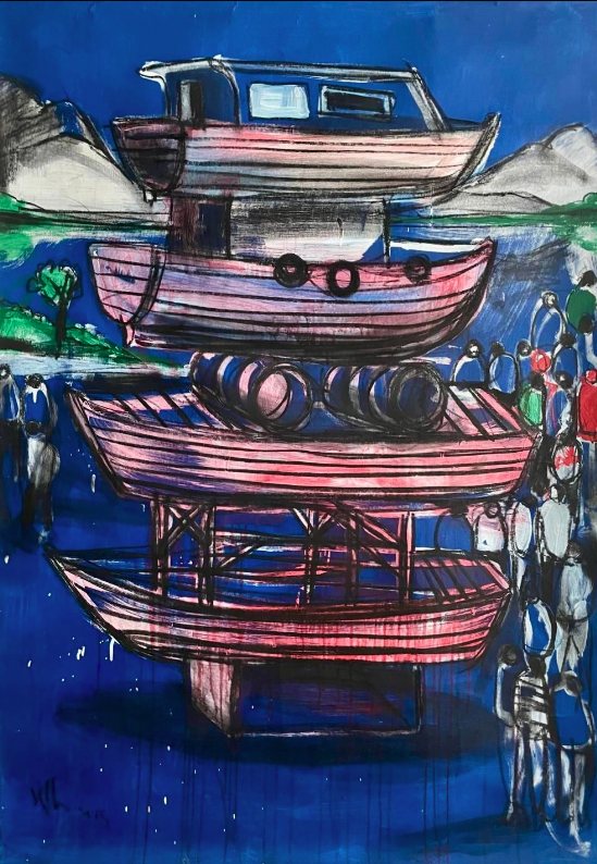 Untitled — Kcho, Mixta sobre tela