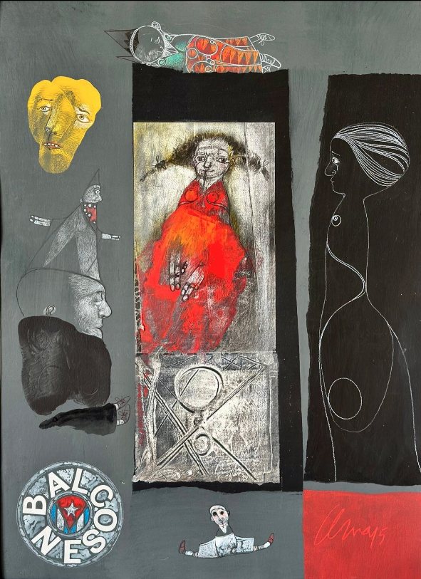 Las extrañas alucinaciones de Lucía — Pedro Pablo Oliva, Mixta / cartulina collage