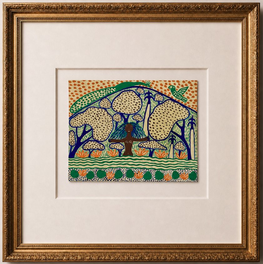 Untitled — Manuel Mendive, Témpera sobre cartulina