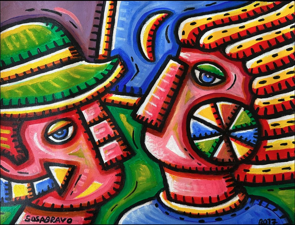 Amor — Alfredo Sosabravo, Acrílico sobre lienzo