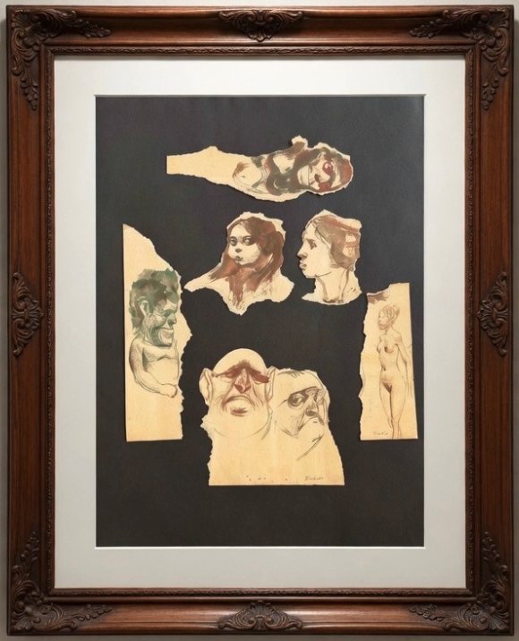 Untitled — Roberto Fabelo, Acuarela sobre cartulina