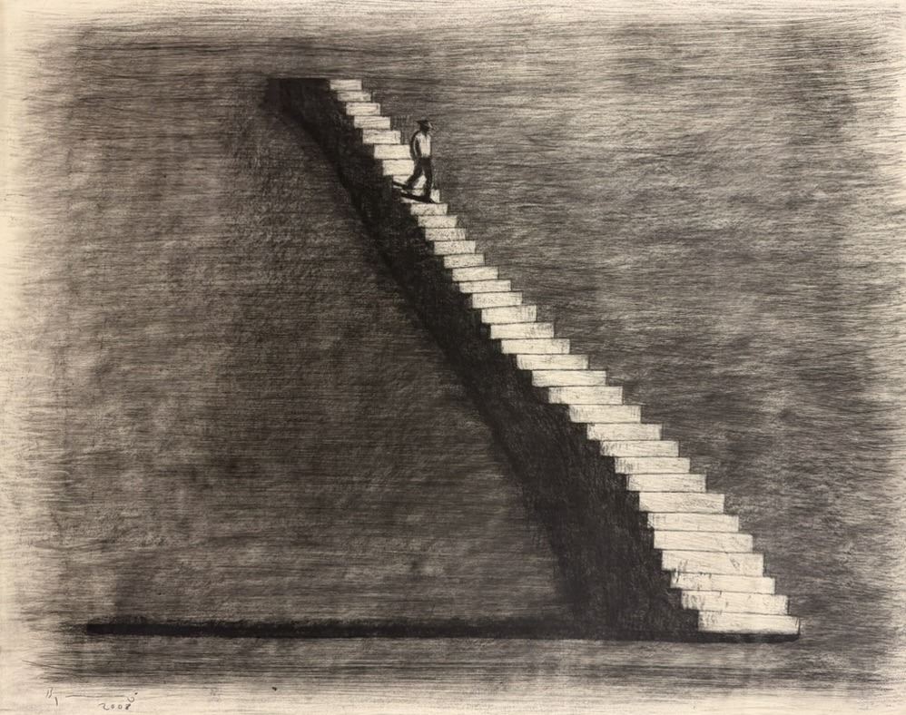 Untitled — Agustín Bejarano, Carboncillo sobre cartulina