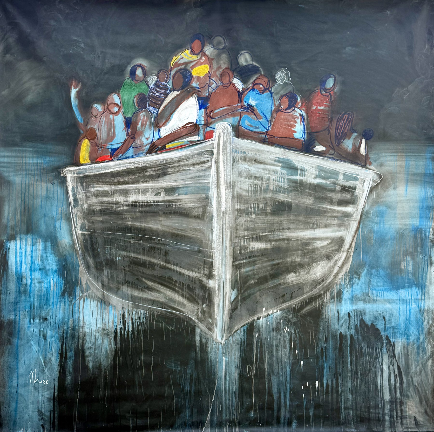Untitled — Kcho, Mixta sobre tela