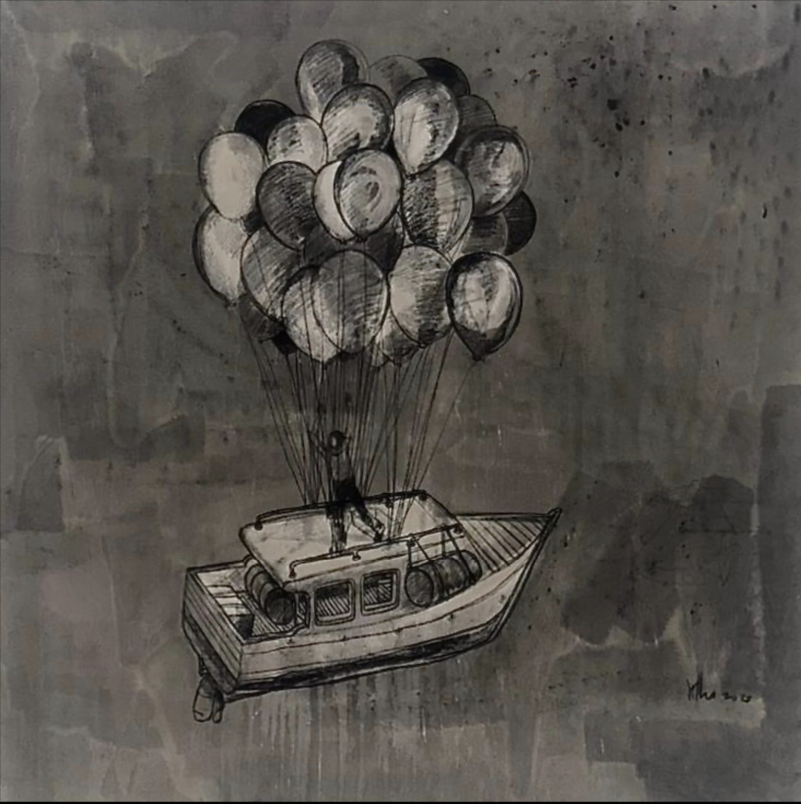 Untitled — Kcho, Mixta sobre lienzo