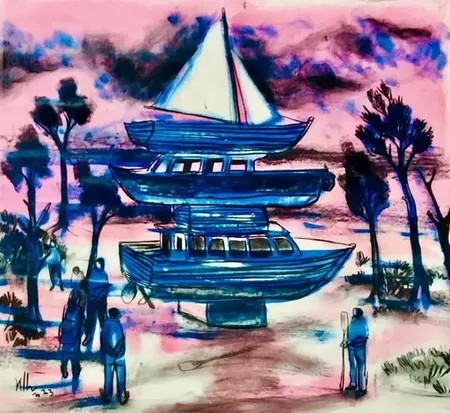 Untitled — Kcho, Mixta sobre lienzo