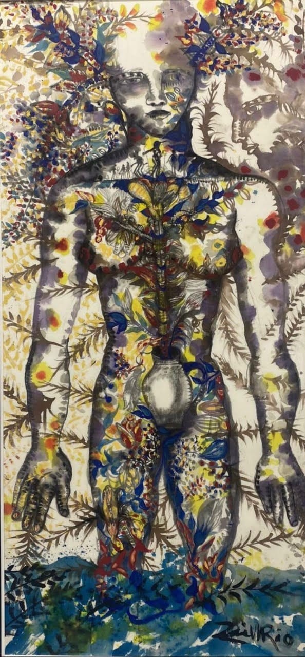 Figura — Zaida del Río, Acrílico sobre lienzo