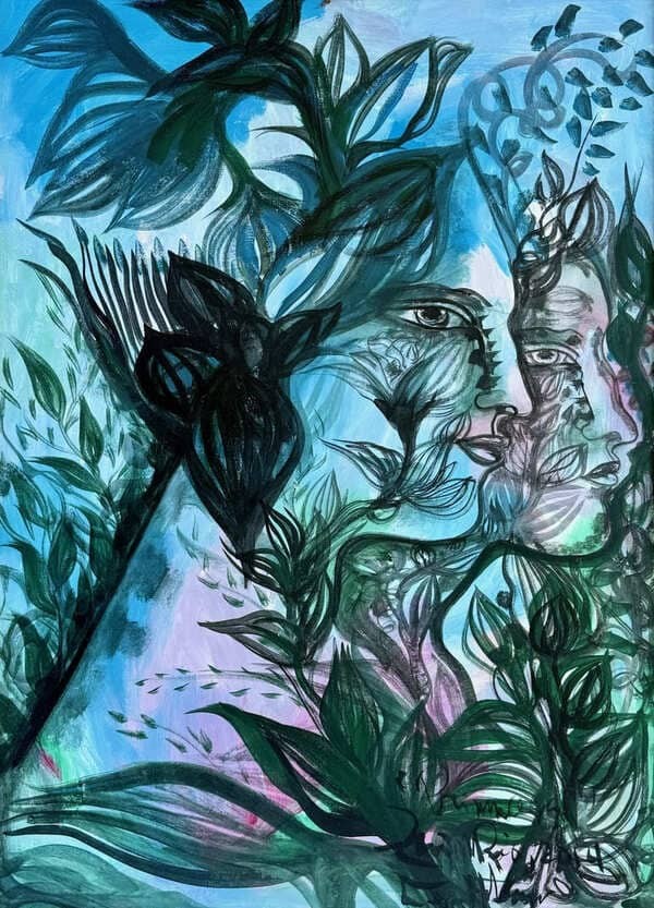 Primavera — Zaida del Río, Acrílico sobre lienzo