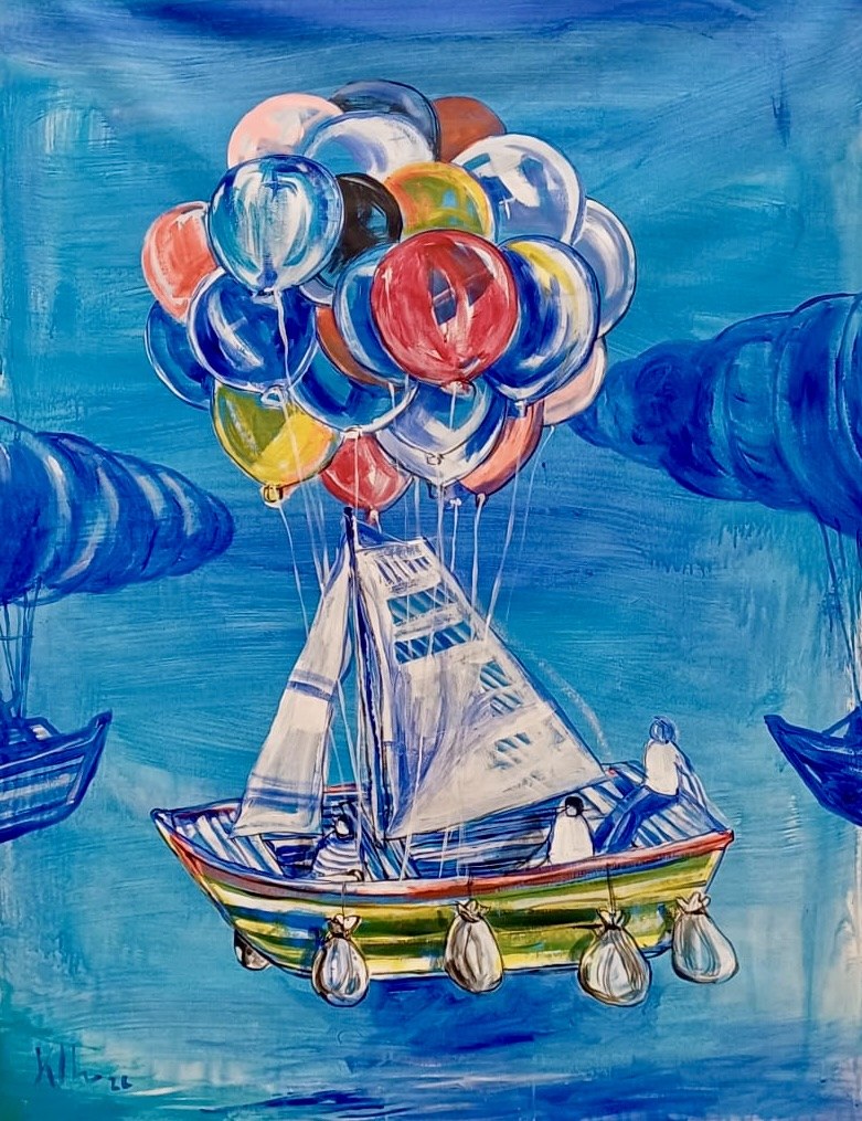 Untitled — Kcho, Acrílico sobre tela